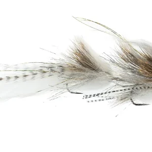 Umpqua Tandem Streamer Trasher Hurst White #1 x #2-